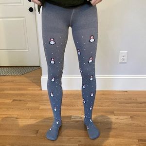 Penguin with Bowties Winter Tights Size Medium